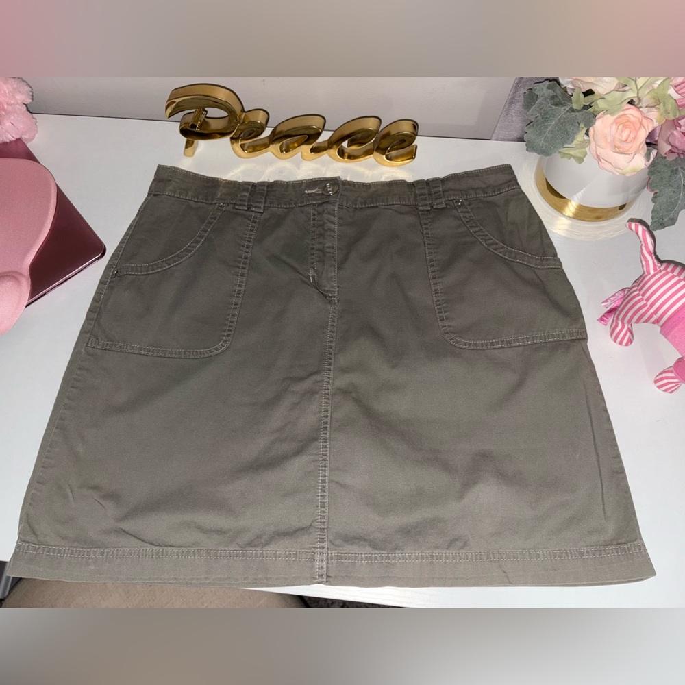 Scott Khaki Mini Skirt